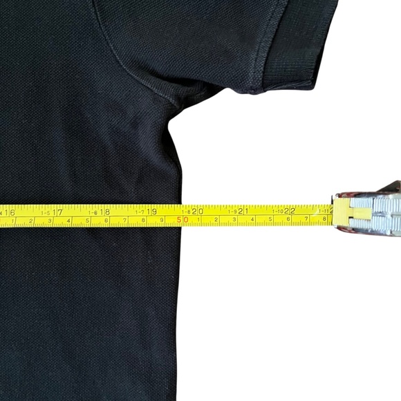 Burberry Black Polo Shirt with Red Logo - Picture 8 of 9